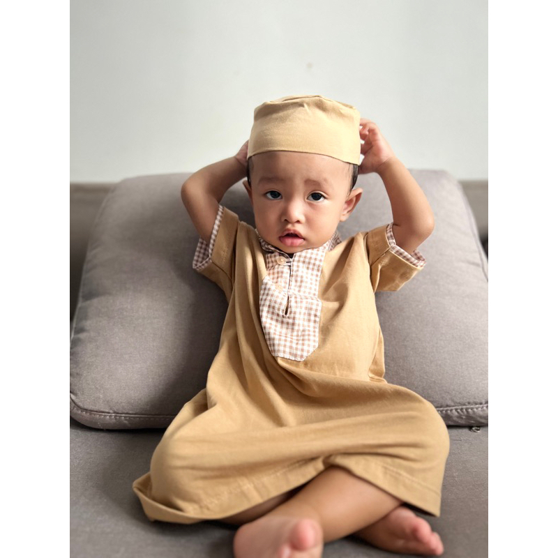 Kurta baby 012bulan baby romper baju akikah baby boy baju melayu baby