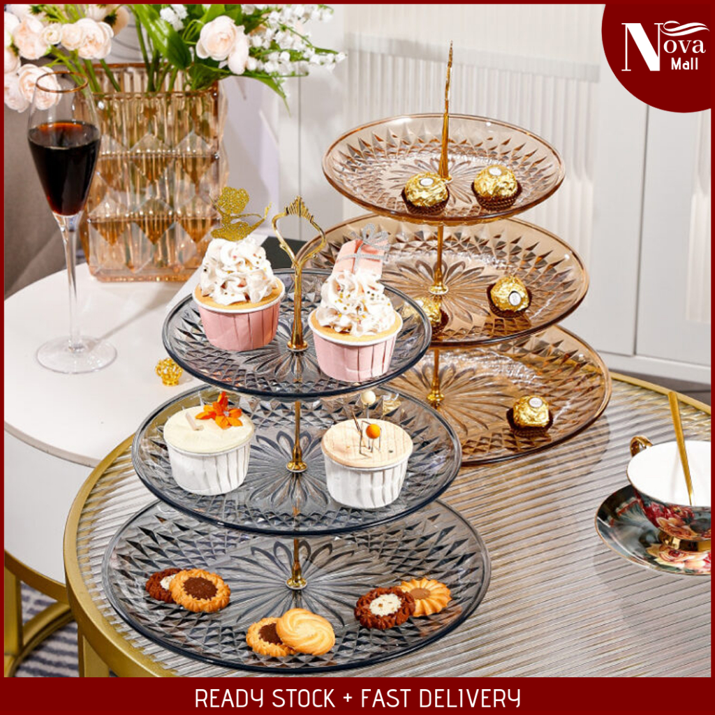 Multi Layer Candy Plate Biscuit Jar Cookie Storage Eid Mubarak Food ...