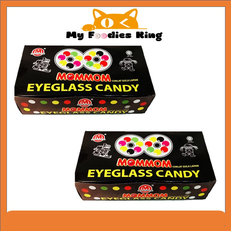 Mommom Eyeglass Candy 7.5g x 40pcs chocolate gula [ My foodies King