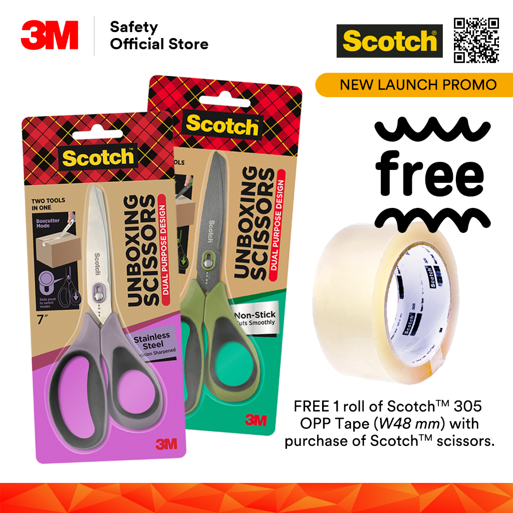 3M™ Scotch Unboxing Scissors/ Stainless Steel Scissors 1487/ Available