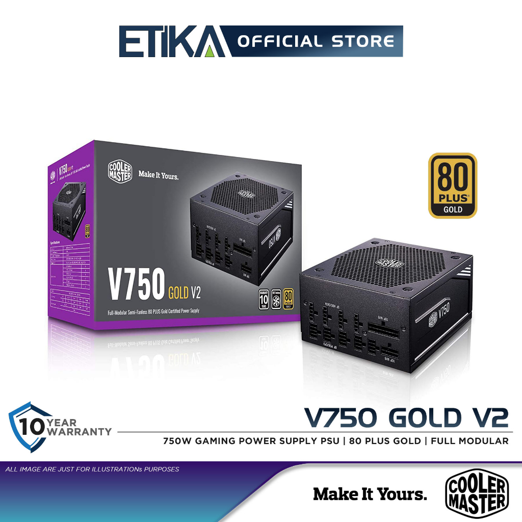 Cooler Master V750 Gold V2 | 750W Gaming Power Supply PSU | 80 Plus ...