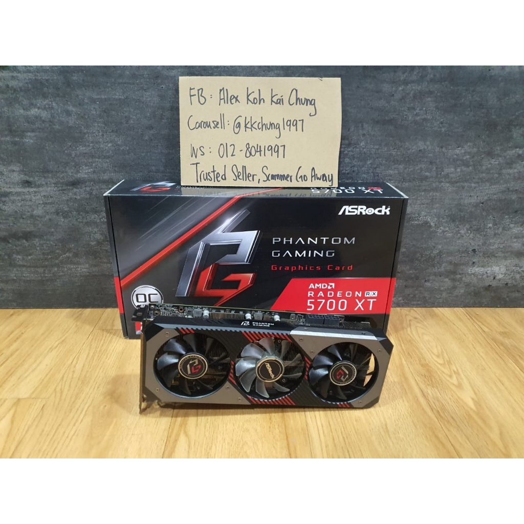 ASROCK PHANTOM GAMING RX 5700XT (SECOND HAND) | Shopee Malaysia