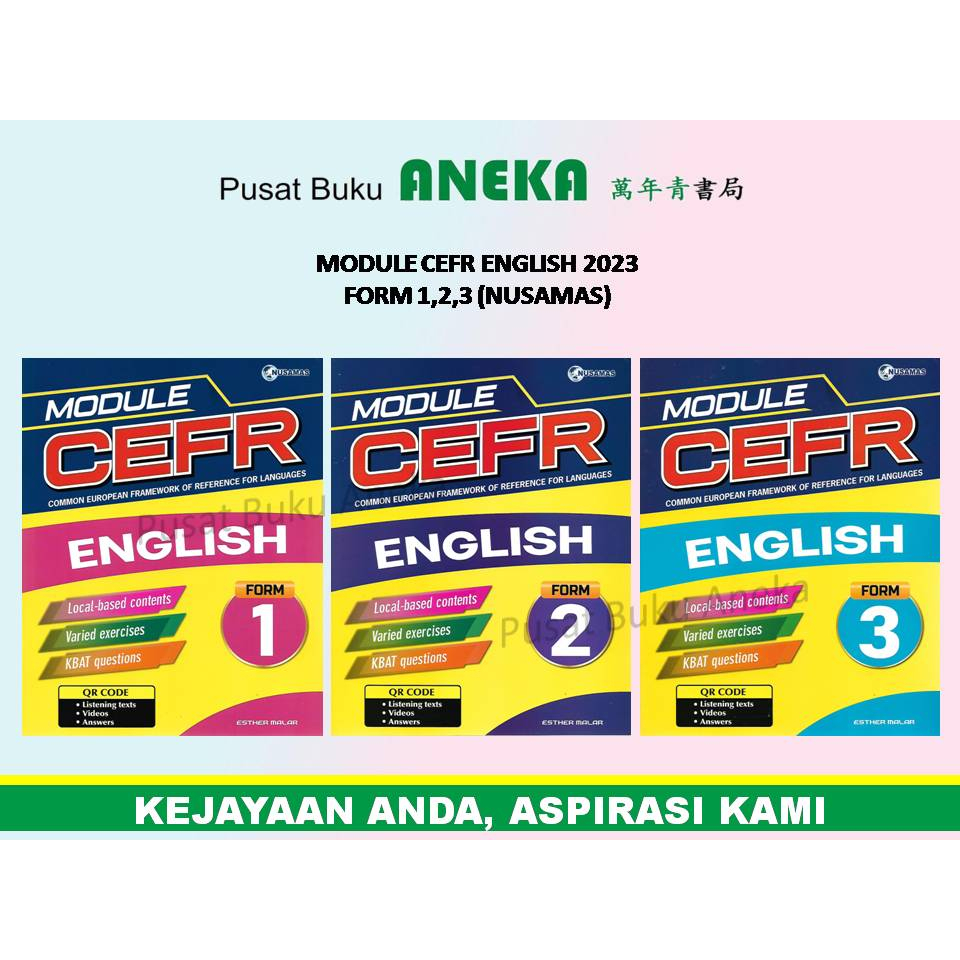 {ANEKA} MODULE CEFR ENGLISH FORM 1,2,3 (NUSAMAS) | Shopee Malaysia