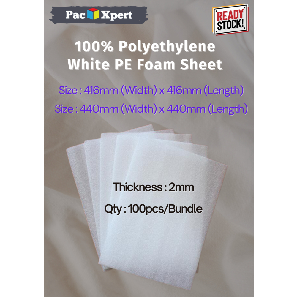 100pcs PE Foam Sheet 2MM Thick PE Foam Sheet PE Foam Roll Packing