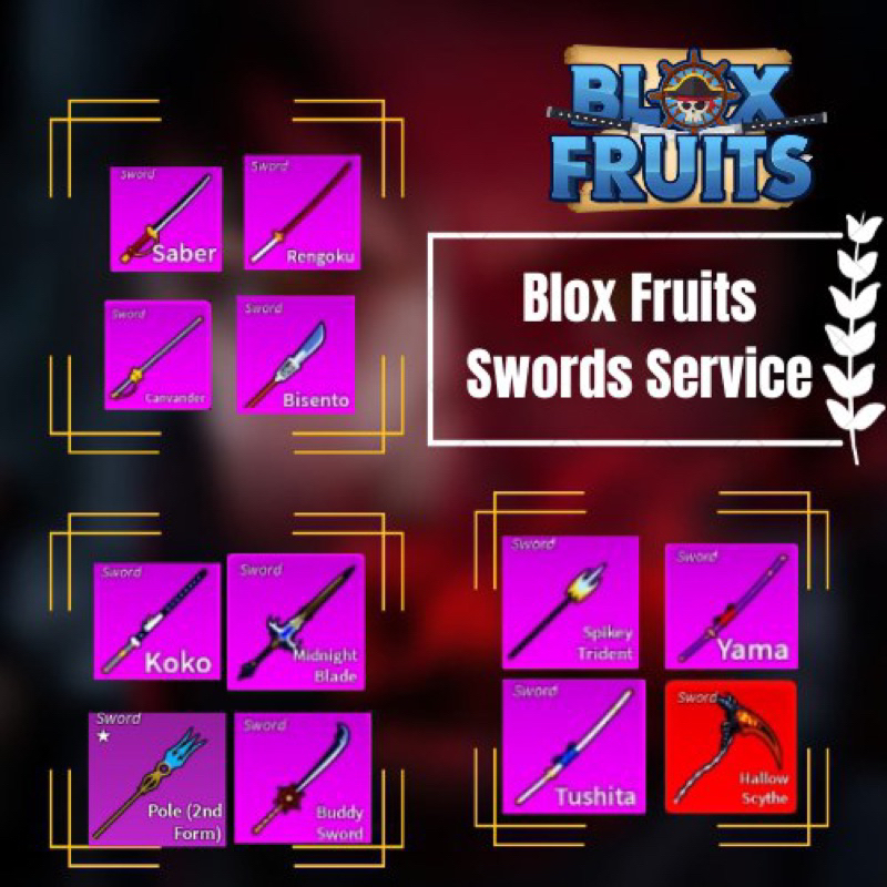 Blox Fruits frut Sword Service | Shopee Malaysia