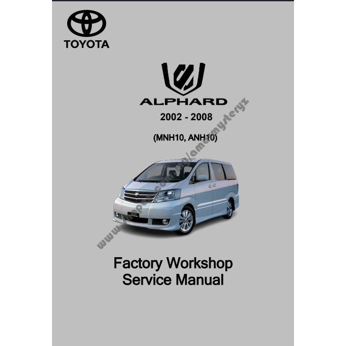 Toyota Alphard ANH10 MNH10 2002 - 2008 Factory Workshop Manual Online ...
