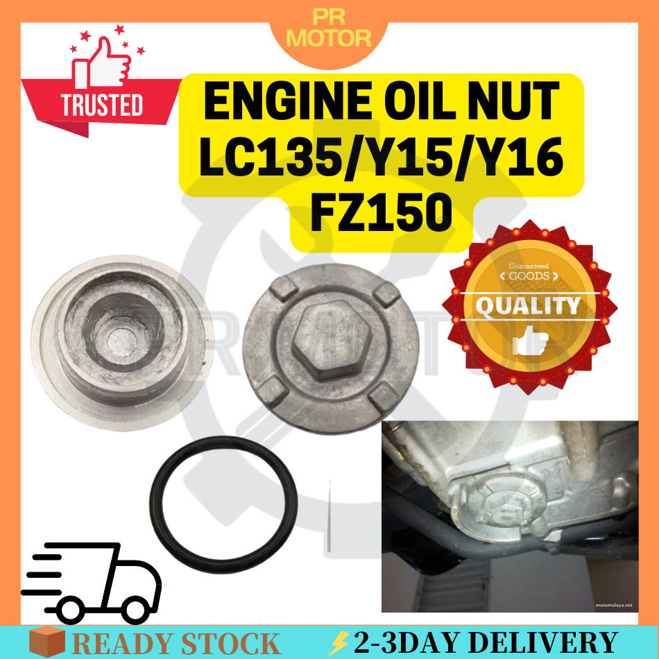 ENGINE OIL NUT WITH O RING PENUTOP MINYAK HITAM YAMAHA LC135 Y15 V1 V2 ...