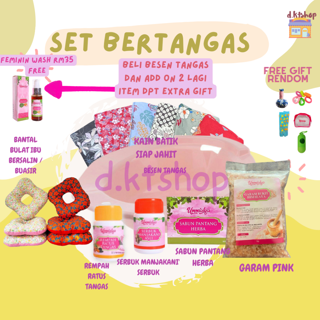 Set Tangas Ummialya Bertangas Berpantang Besin Rendaman Faraj Luka Ibu