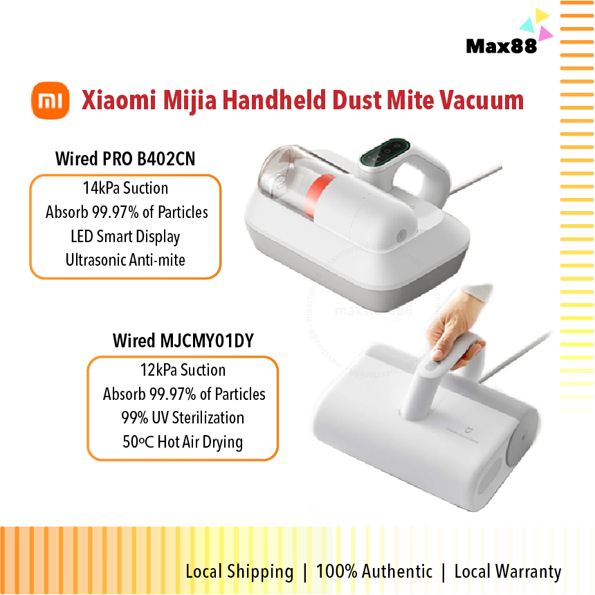 Xiaomi Mijia Handheld Dust Mite Vacuum UV Light Mites killer Suction ...