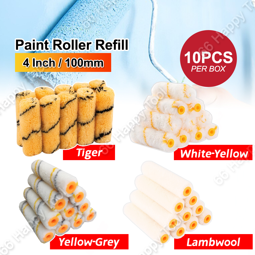 Mini Paint Roller Brush Tiger Stripe Paint Brush Cover Refill - China Tiger  Stripe Mini Paint Roller, Yellow Black Mini Paint Roller Sleeve