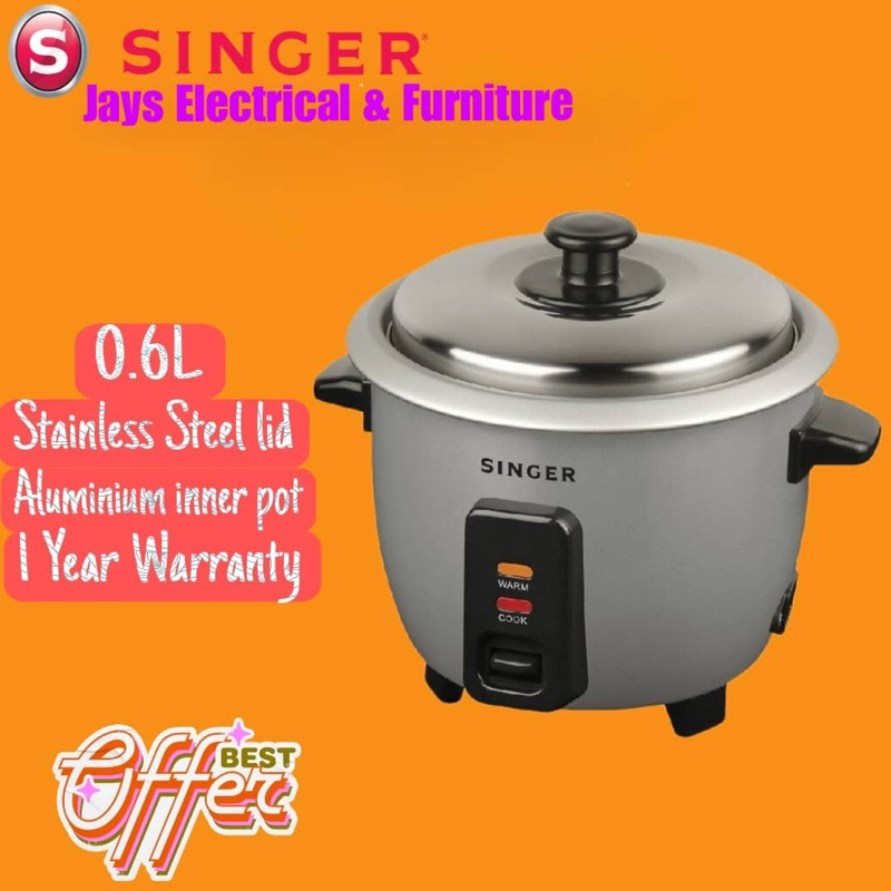 Singer 0.6L Rice Cooker RC06 Shopee Malaysia