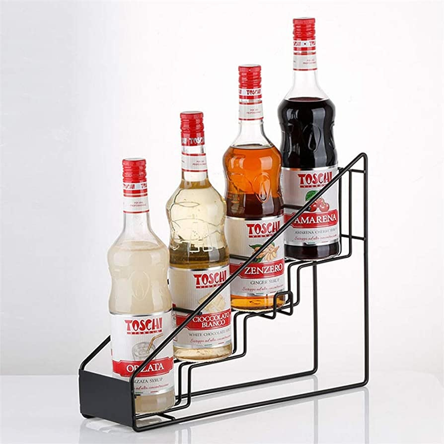 Syrup Storage Rack 4 Shelves Bottle Display Racking Organizer | Shopee ...