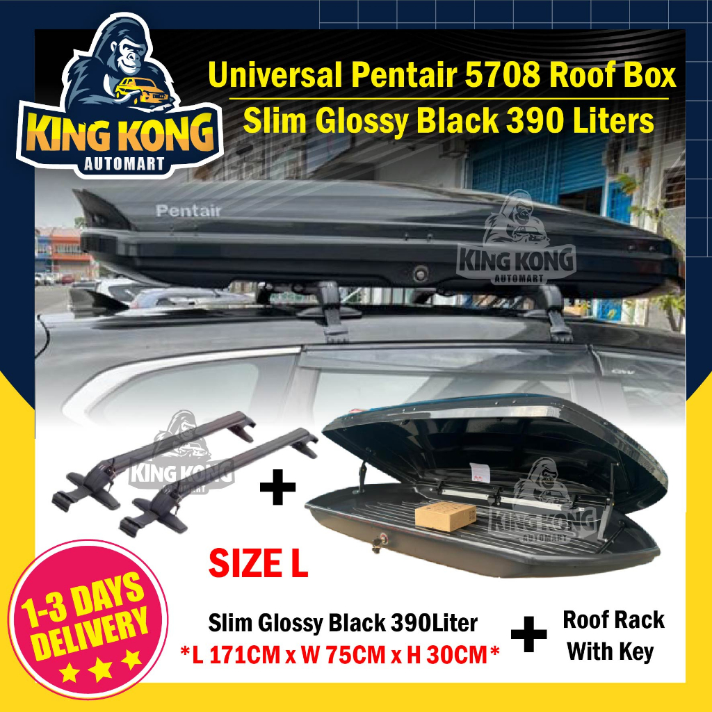 Pentair Roofbox PT5708 Slim Glossy Roof box Storage Roof Rack ( L SIZE