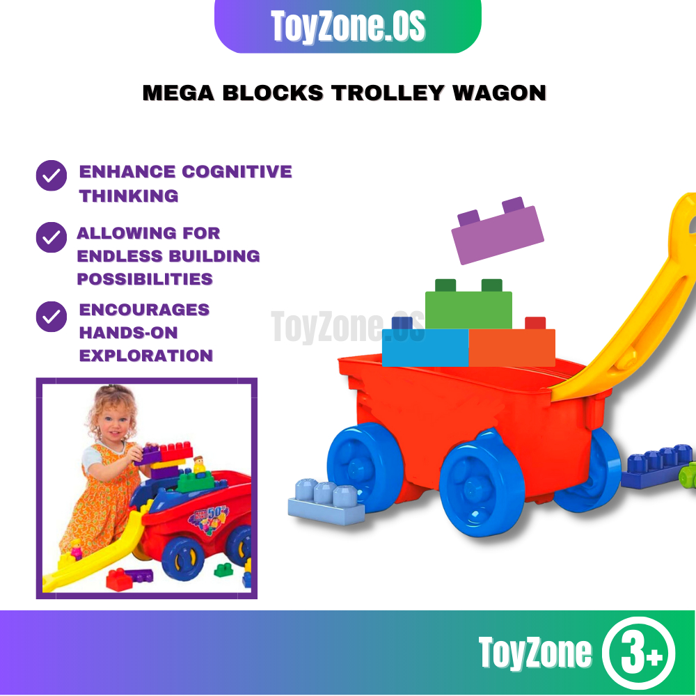 Blocks Trolley Wagon Learning Educational Block Wagon Blocks Toy
