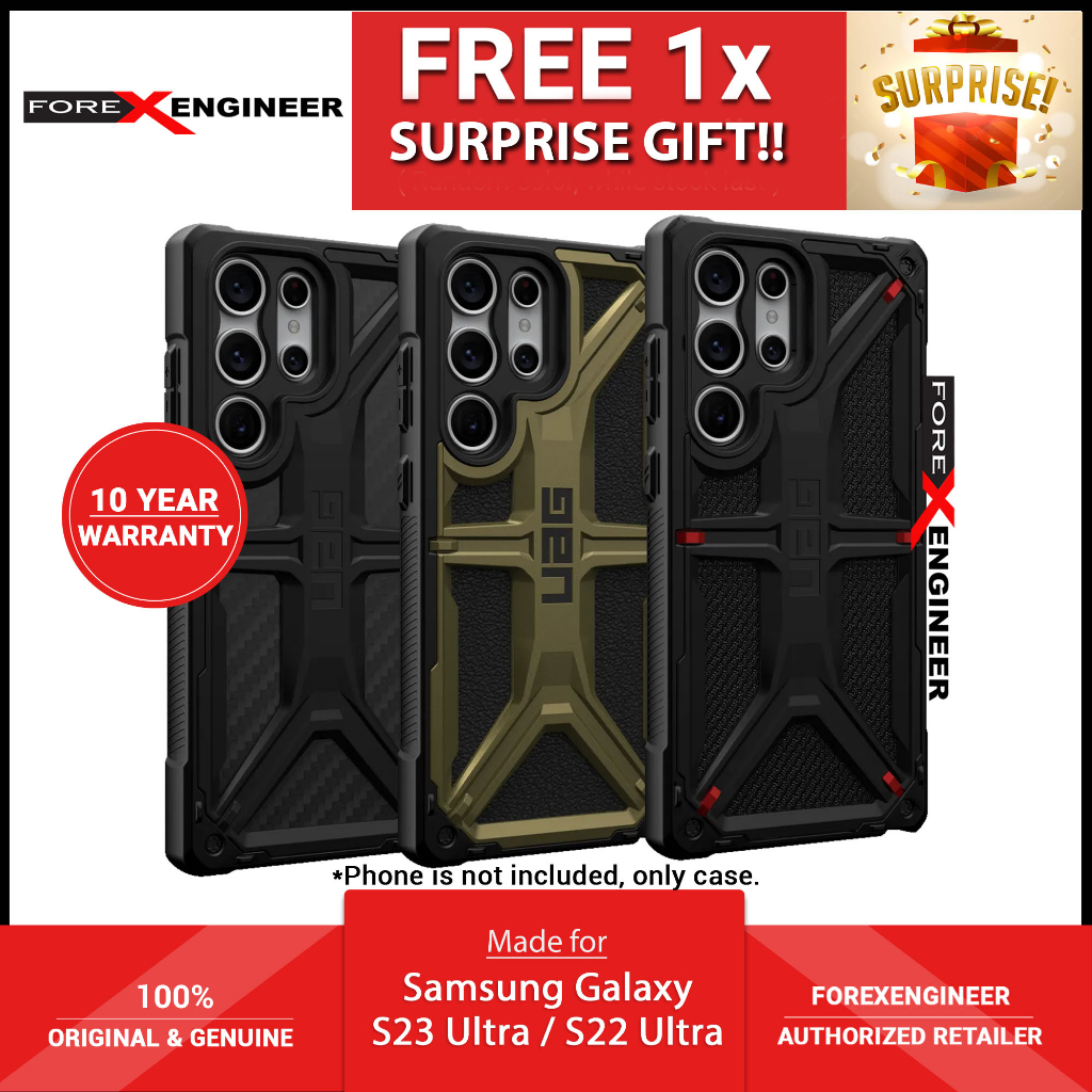 UAG Monarch for Samsung S23 Ultra / S22 Ultra Kevlar Black / Carbon