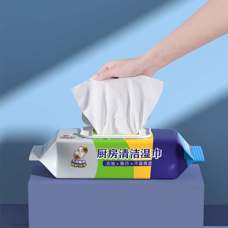 Kitchen Wet tissue 80pcs Delux Kitchen Wet Wipes Remove Oil And Grease
