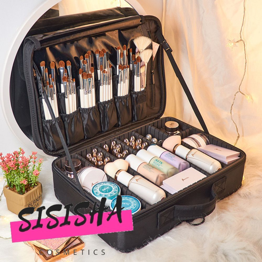 3 Layer Cosmetic Makeup Box Make Up Storage Bag Small / Makeup Bag Beg /  Beg Alat Solek Kecantikan Big 3 Layer