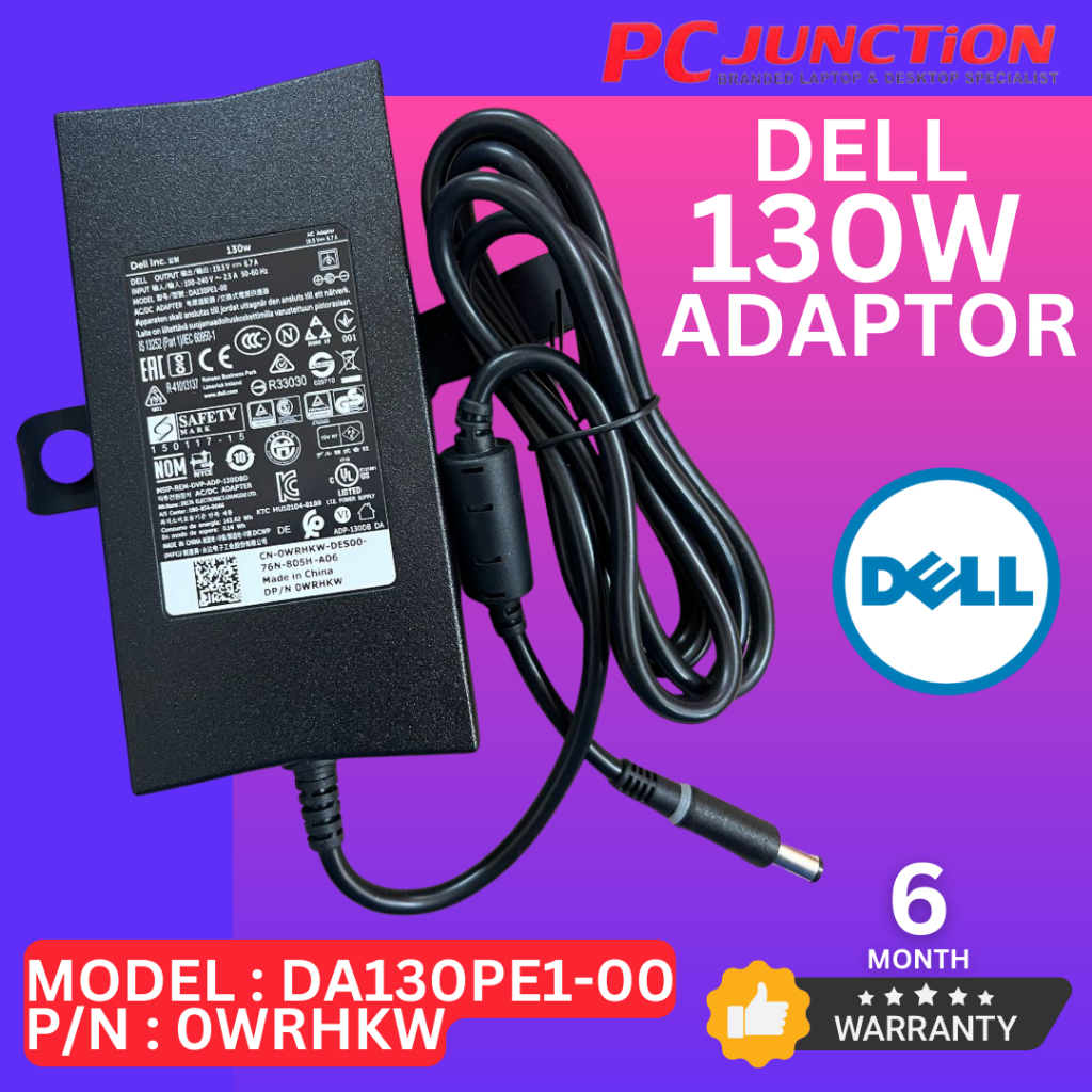 DELL 130W ADAPTOR DA130PE1-00 (0WRHKW) | Shopee Malaysia