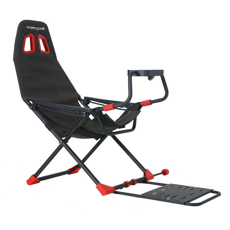 Foldable Rack Racing Game Simulator Seat Steering Wheel Support Screen ...