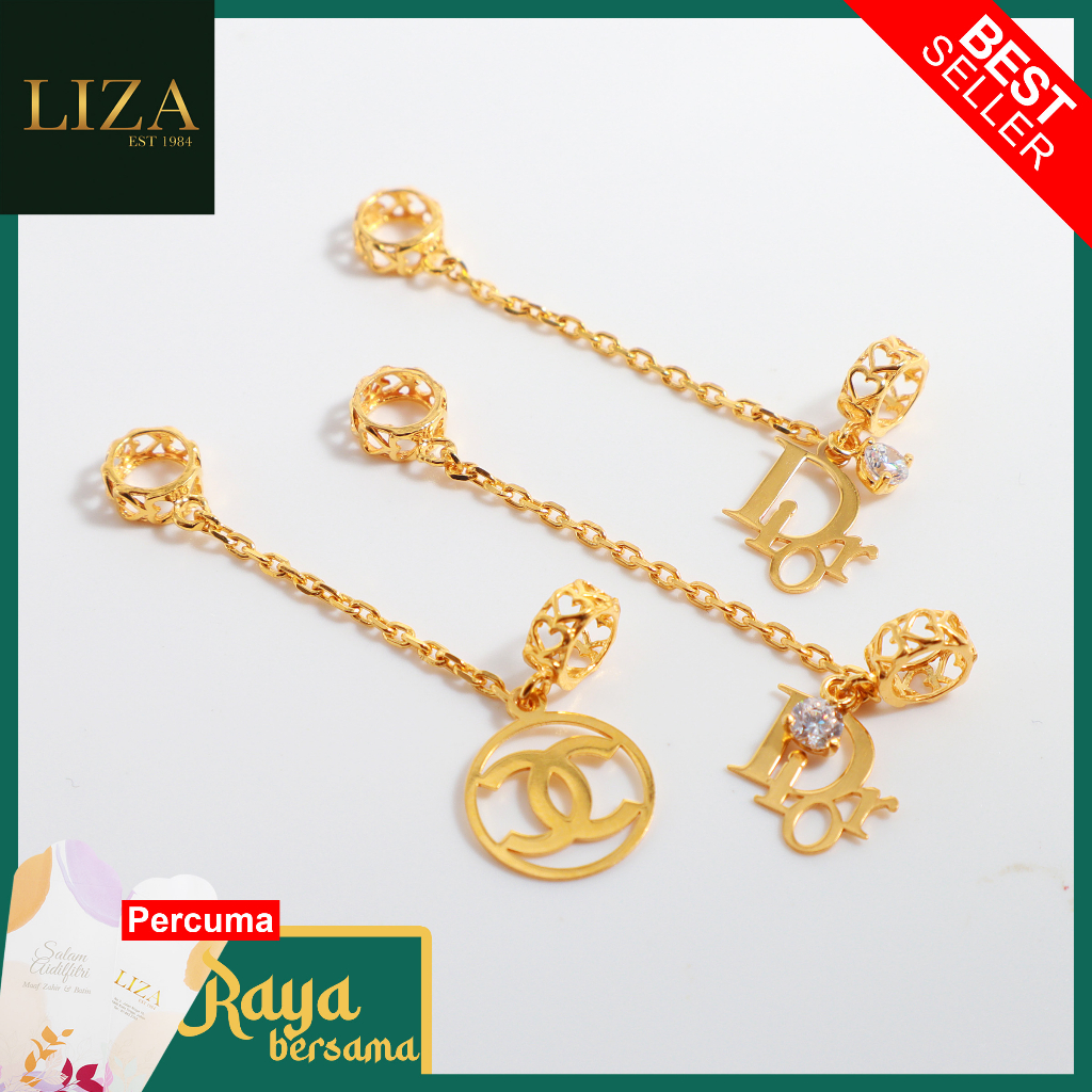 (PROMOSI RAYA) Safety Chain, Emas 916, Ready Stock Shopee Malaysia