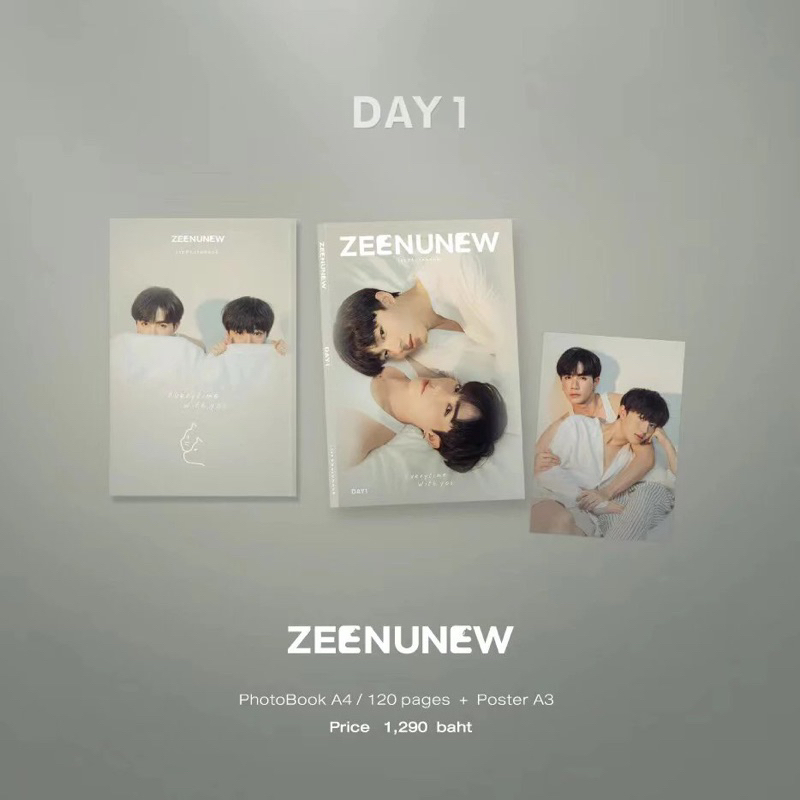 【预售】ZeeNuNew - DAY1/DAY2 PHOTOBOOK 官方周边礼盒 小卡套装