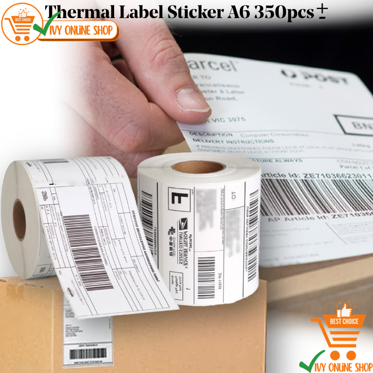 READY STOCK A6 Shopee Shipping Waybill Label Themal Lable Sticker 100 ...