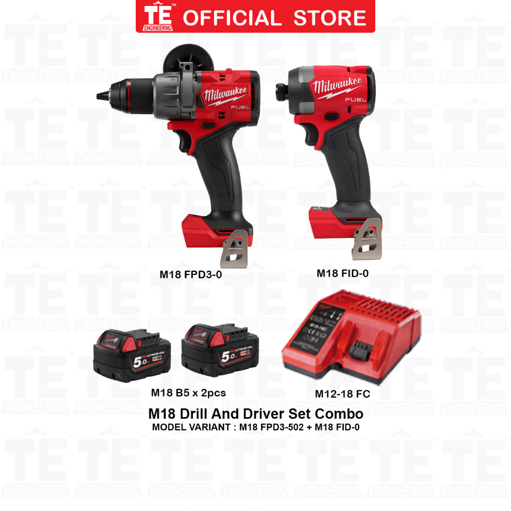 Milwaukee M18 Gen IV Drill+Driver Combo Shopee Malaysia
