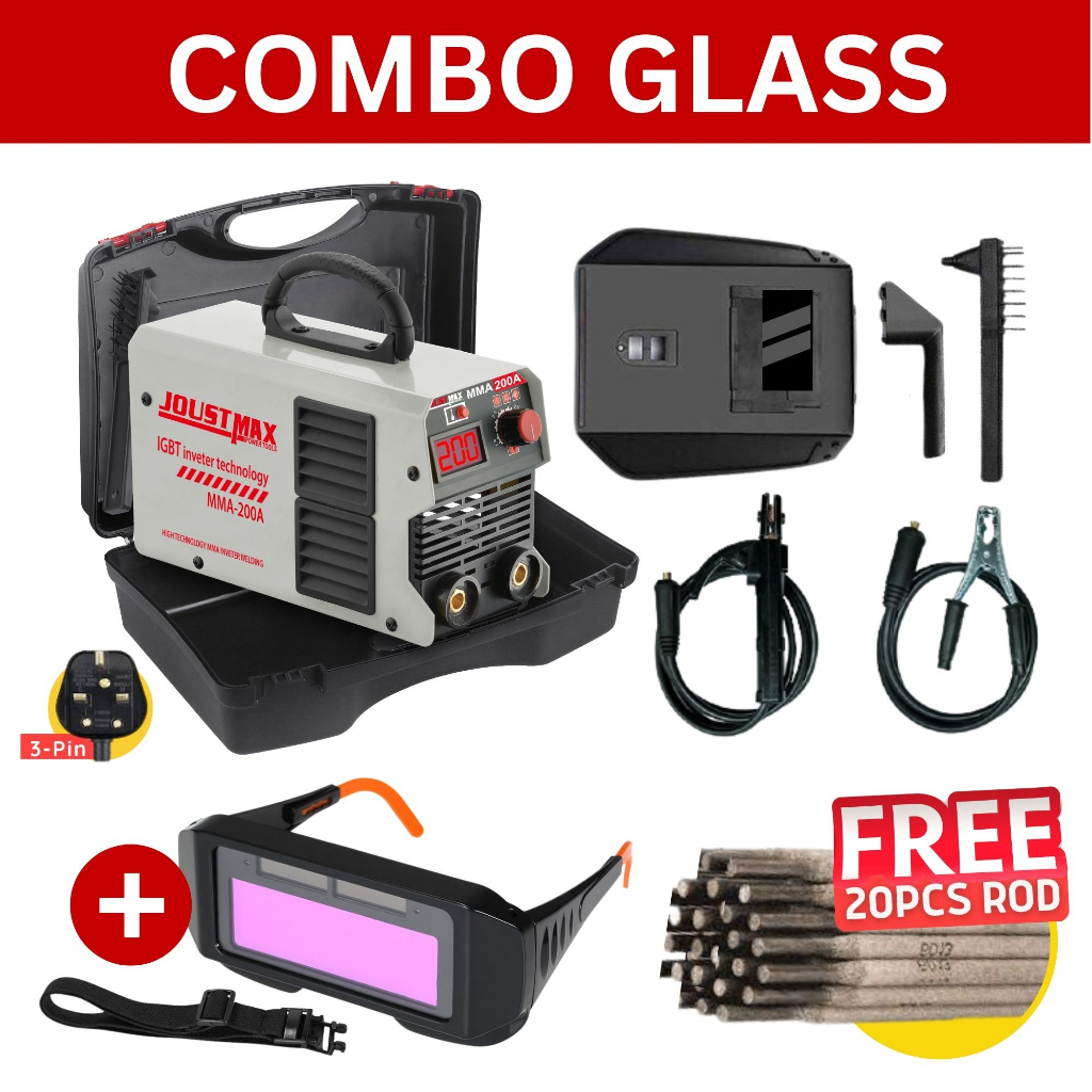 PRODIY JOUSTMAX MMA-200A IGBT Inverter Mesin Welding Mini Welding ...