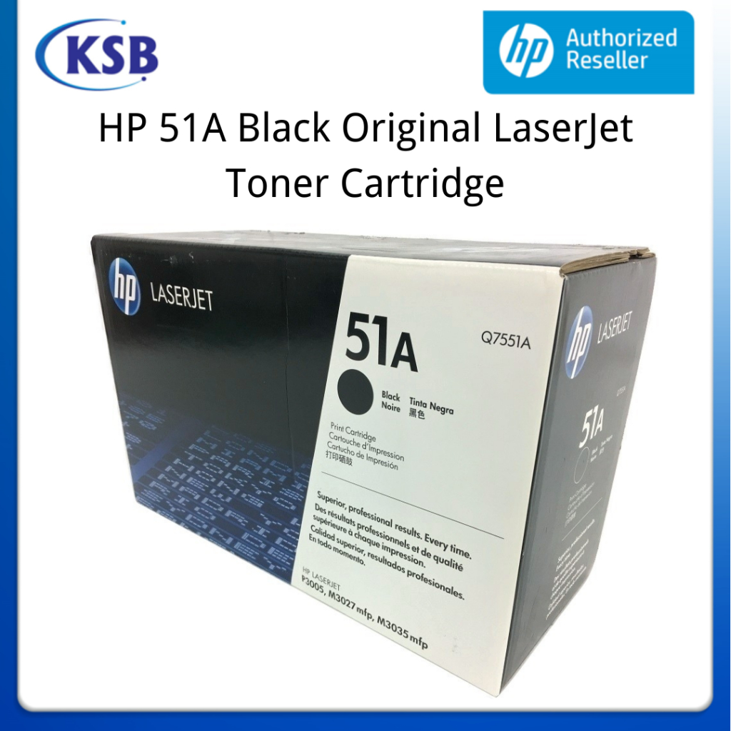 HP 51A Black Original LaserJet Toner Cartridge ( Q7551A ) | Shopee Malaysia