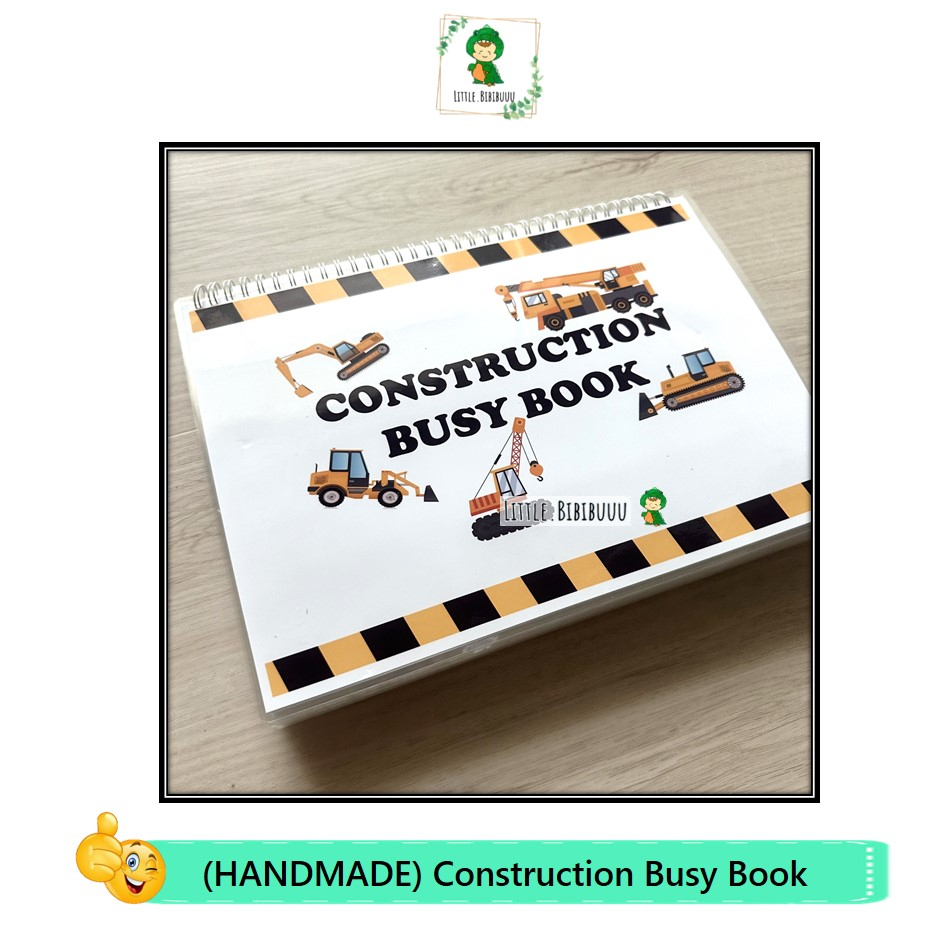 (HANDMADE) Construction Quite Book/ Wire Binding Comb Busy Binder ...