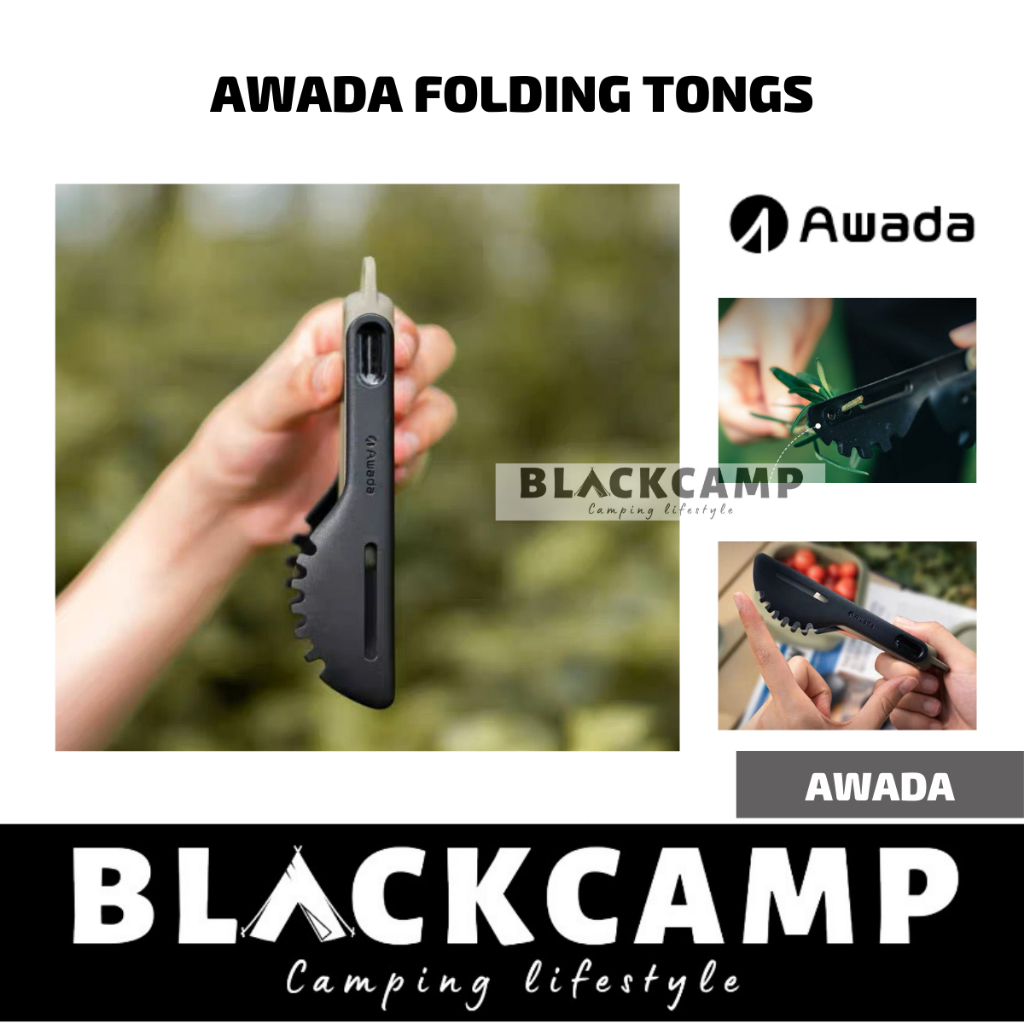 Awada Tongs Folding Barbecue Gridle Tongs Retractable Utensil Cutlery