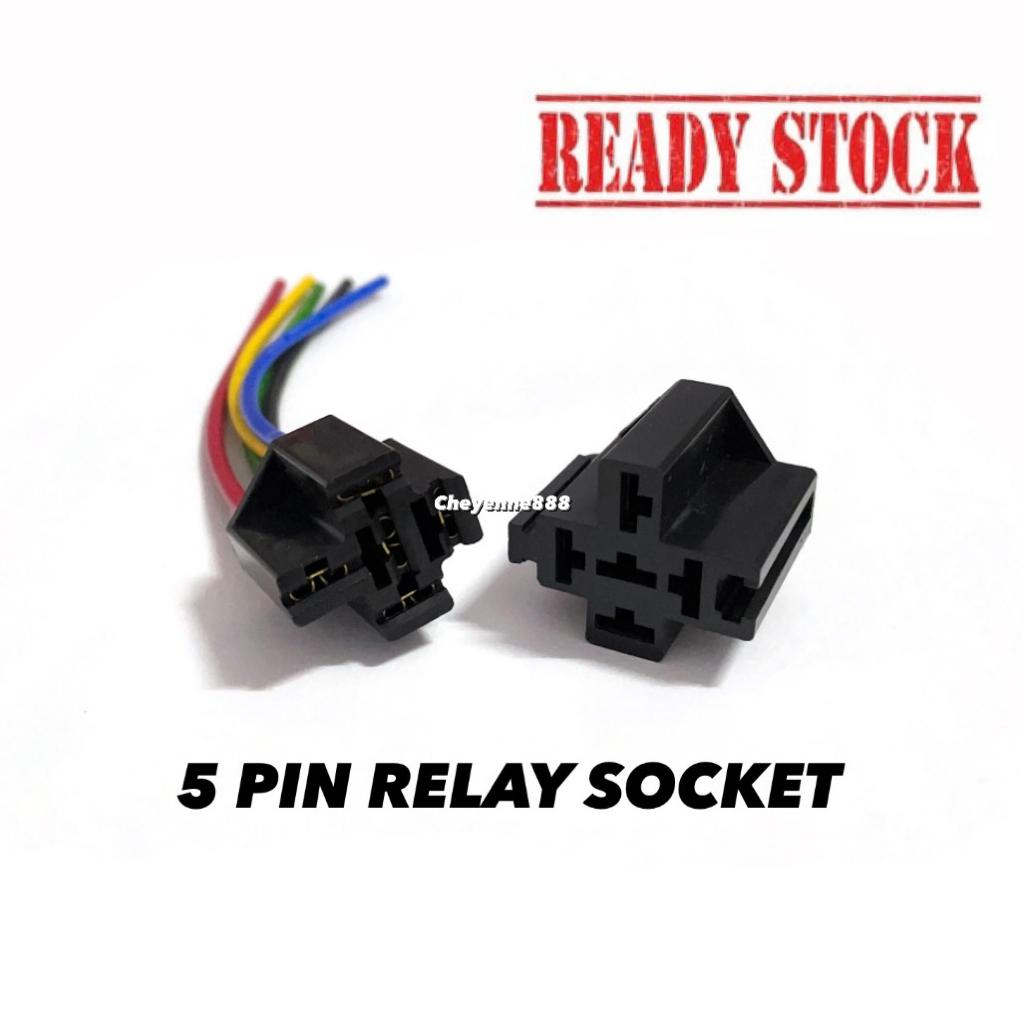 Bosch 5 Pin Relay Socket Connector With/Without Wire Universal Vehicle