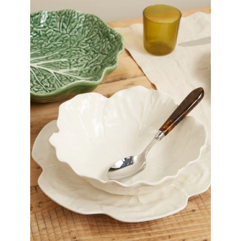 Argon Emaille Schalen Set - 2-tlg Weiße Deep Bowls 19cm & 22,5cm