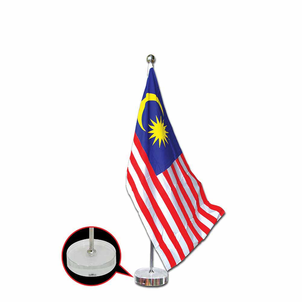 Table Flag StandSingle ( Crystal Round Base ) Shopee Malaysia