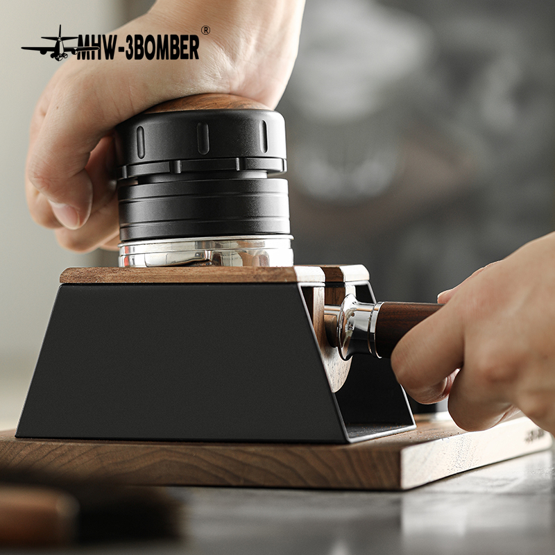 MHW3BOMBER 58mm Rebound Coffee Tamper Adjustable Depth Calibrated