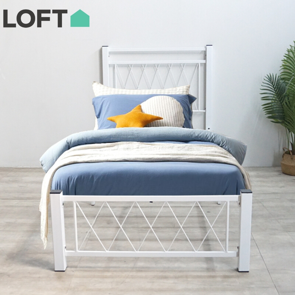 LOFT Living ELSA Single Size Metal Bed Frame katil besi single | Shopee ...
