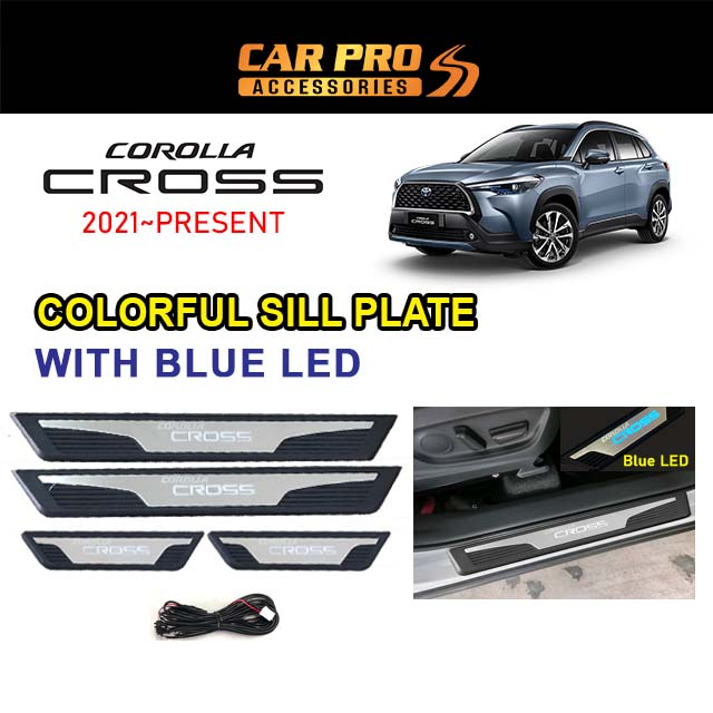 Toyota Corolla Cross 2021 2022 LED Door Side Sill Step Plates