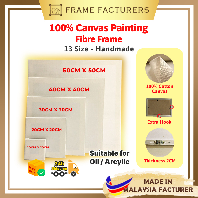 【Part 2】Stretched Canvas Board Frame Fiber Drawing Canvas Board Oil ...