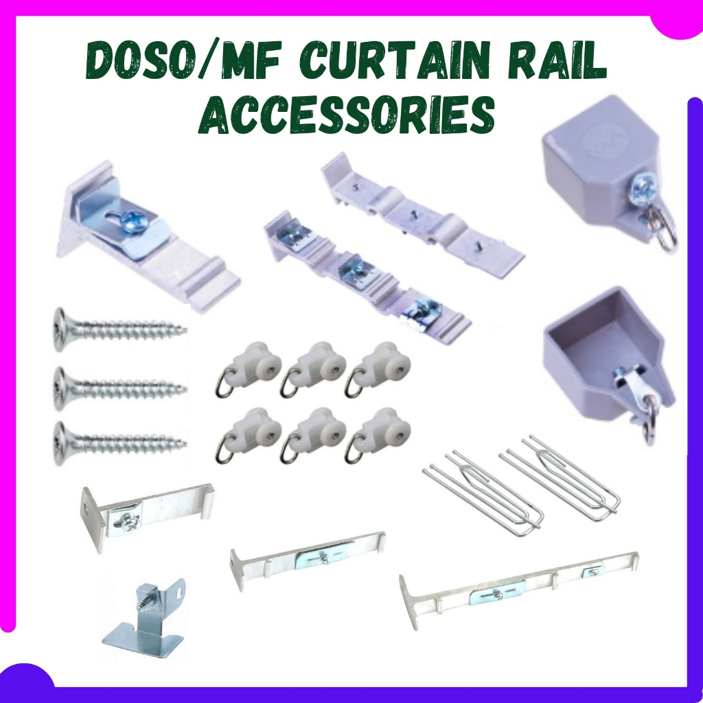 SUPER DOSO / MF Aluminium Langsir Batang Aksesori DIY Curtain Track ...