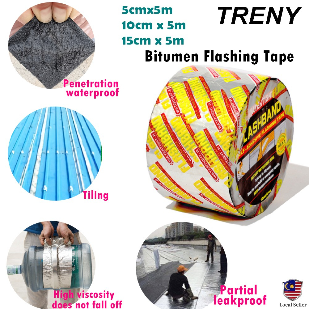TRENY BITUMEN FLASHING TAPE SEAL ASBESTOS LEAKING ROOF REPAIR TILE TAPE