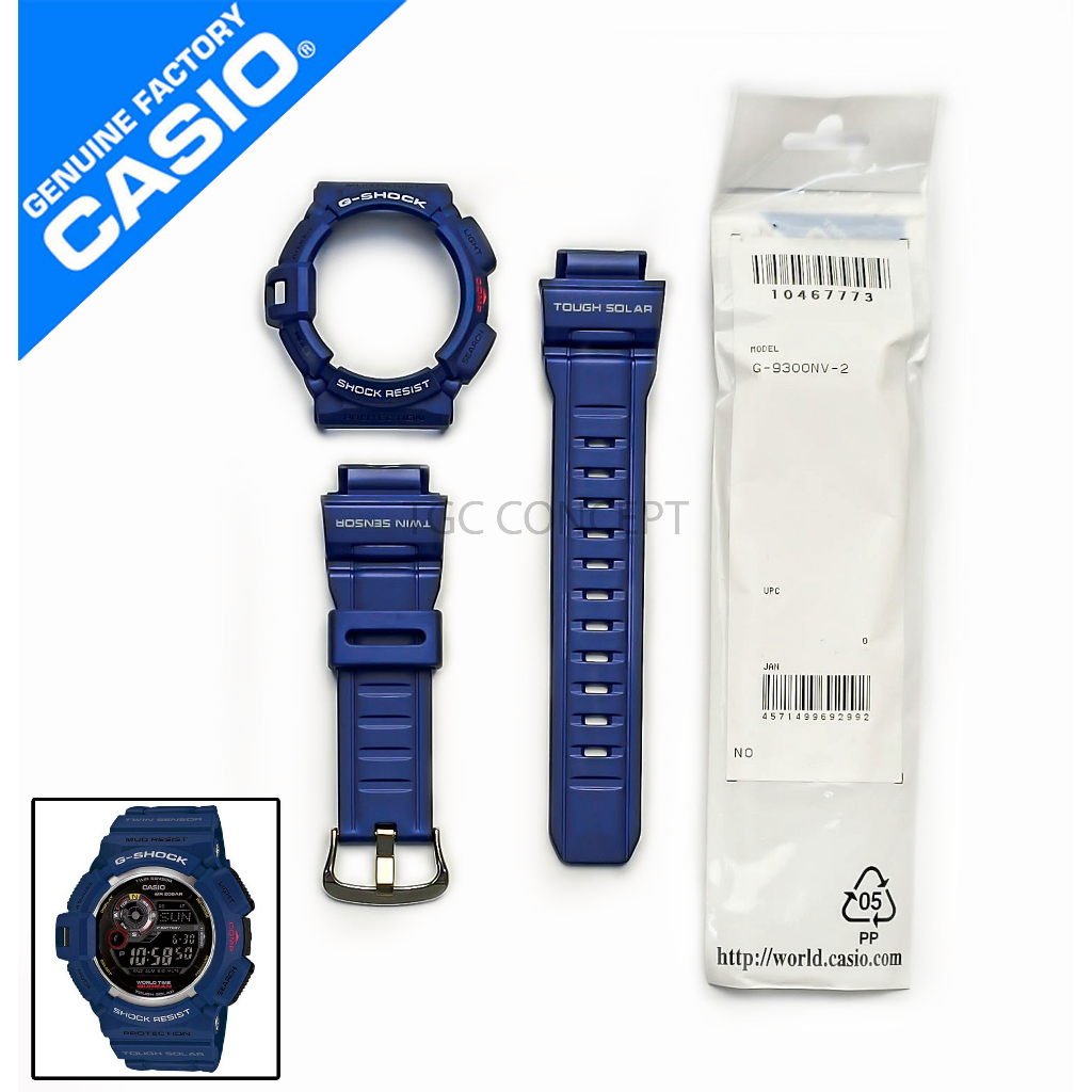 ORIGINAL BAND BEZEL REPLACEMENT PARTS FOR CASIO G SHOCK G 9300NV 2 G9300NV G 9300 GW 9300 MUDMAN NAVY READY STOCK Shopee Malaysia