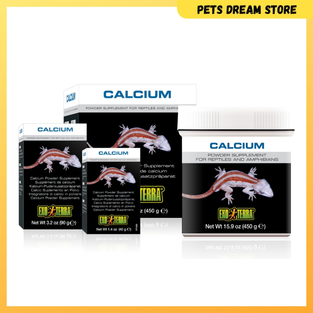 EXO TERRA REPTILE CALCIUM VITAMIN POWDER W/O D3 SUPPLEMENT AMPHIBIANS