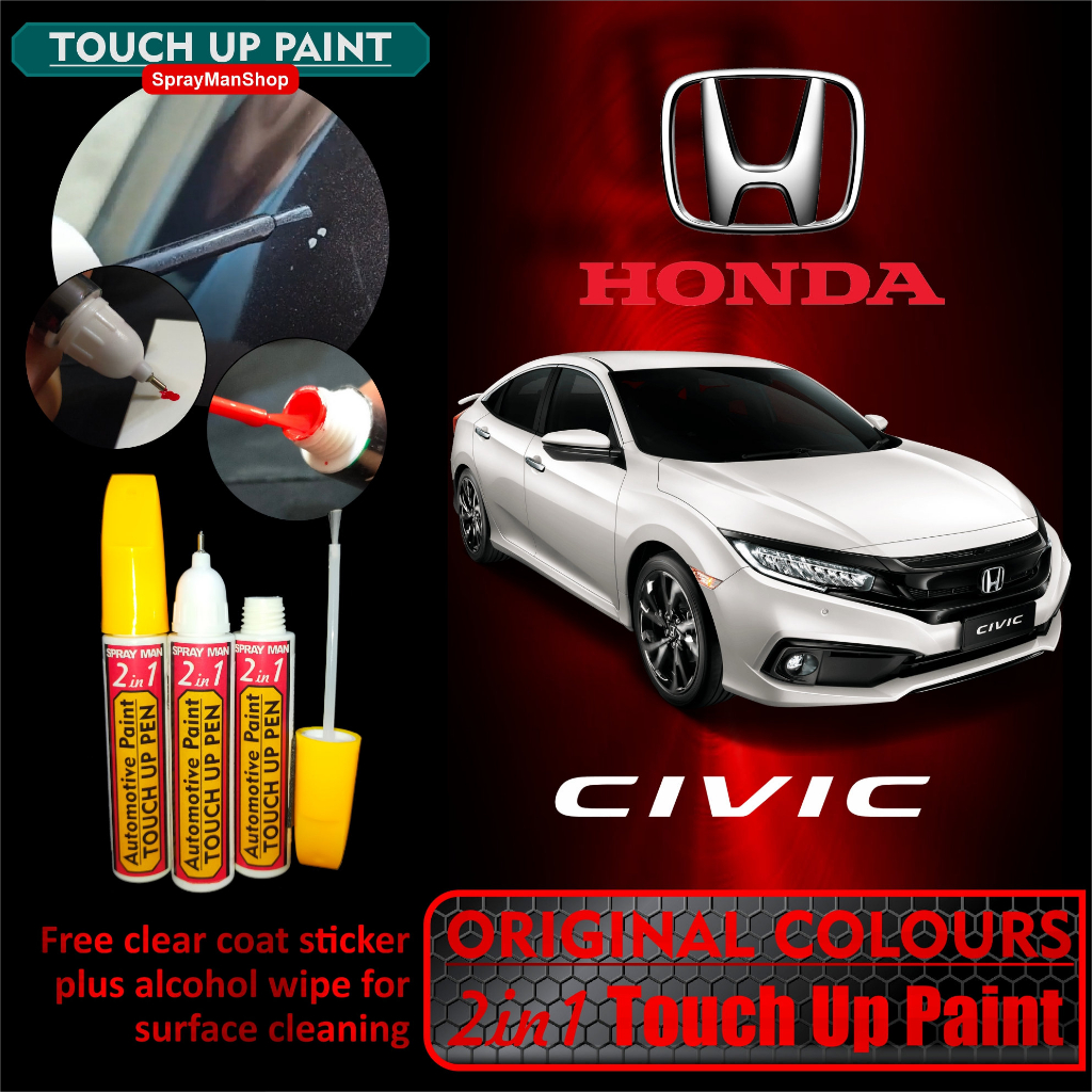 Honda Civic Touch Up Pen Original Factory Colour 2in1 (17ml) Pen And