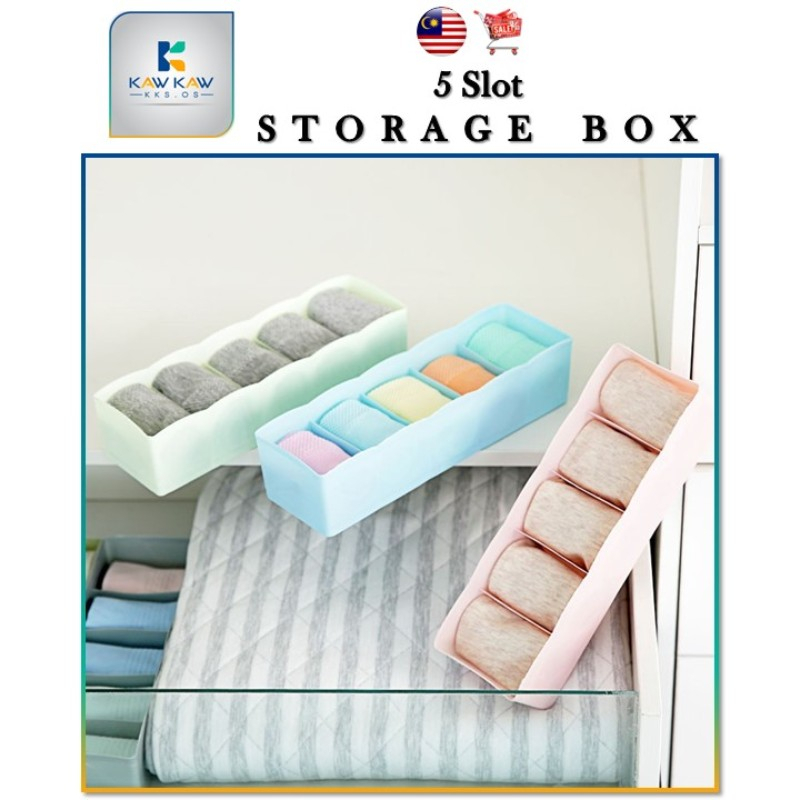 𝐊𝐊𝐒 𝟏𝐩𝐜𝐬 𝟓 𝐆𝐫𝐢𝐝 𝐒𝐭𝐨𝐫𝐚𝐠𝐞 𝐁𝐨𝐱 🚚 Organizer Sorting Socks Panties Underwear ...
