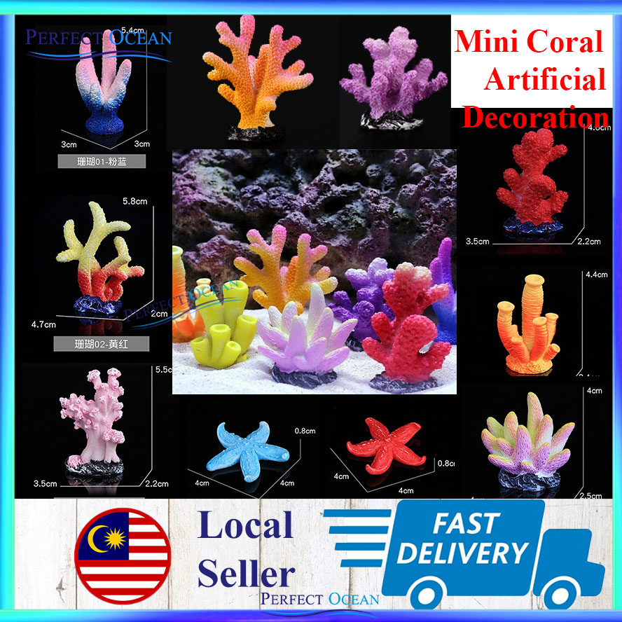 Coral Mini Artificial Aquarium Decoration Ornament Landscape Buatan