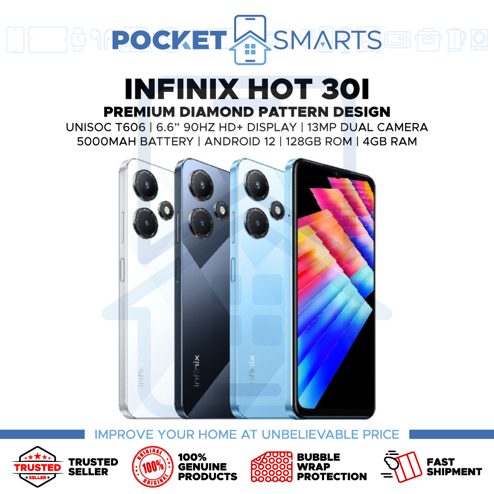 Malaysia Set Infinix Hot 30i Hot 30 Hot 40i Hot 40 Pro 128gb 256gb Rom 1 Year 3427