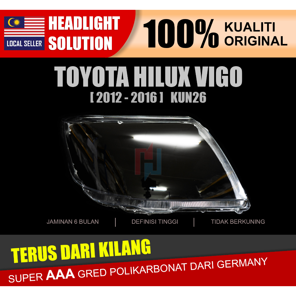 TOYOTA HILUX VIGO KUN26 12 13 14 15 16 HEADLIGHT COVER/HEADLAMP COVER