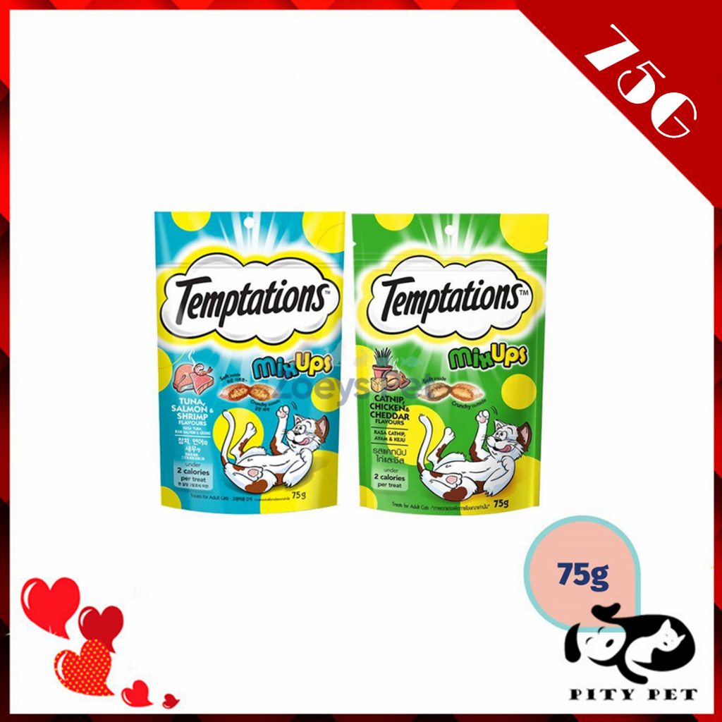 Temptations Mix Ups Catnip,Chicken & Cheddar / Tuna, Salmon & Shrimp