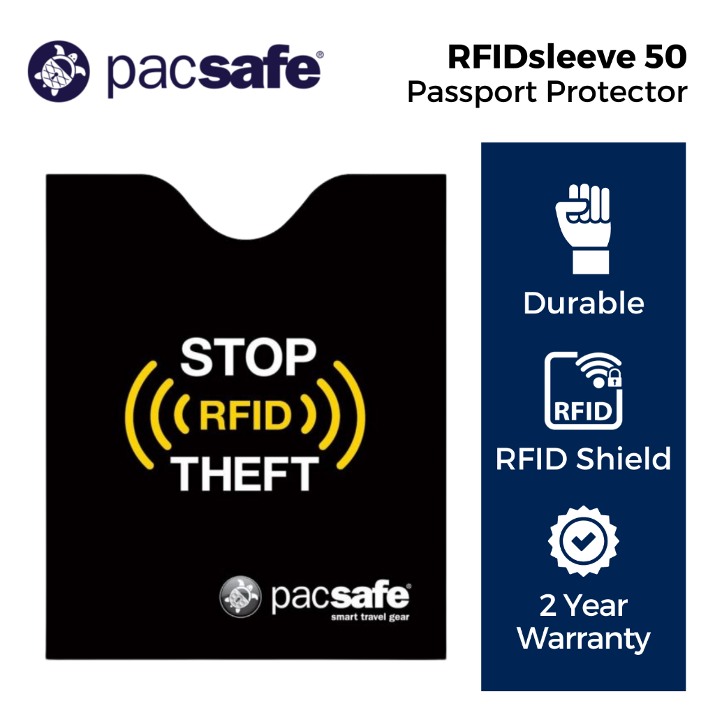 Pacsafe RFIDsleeve 50 RFID-Blocking Passport Protector | Shopee Malaysia