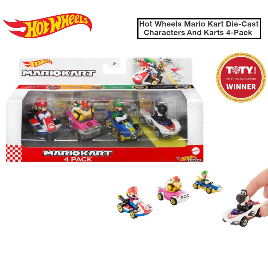 Hot Wheels Mario Kart Die Cast Characters And Karts 4 Pack Shopee Malaysia 4751